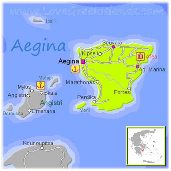 Map of Aegina