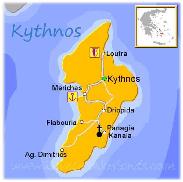Map of Kythnos