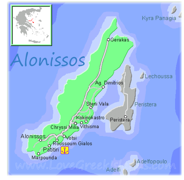 Map of Alonissos