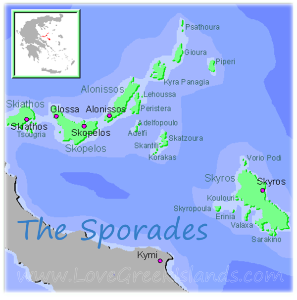 Map of the Sporades