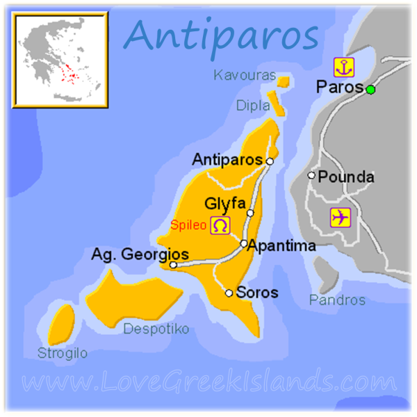 Map of Antiparos