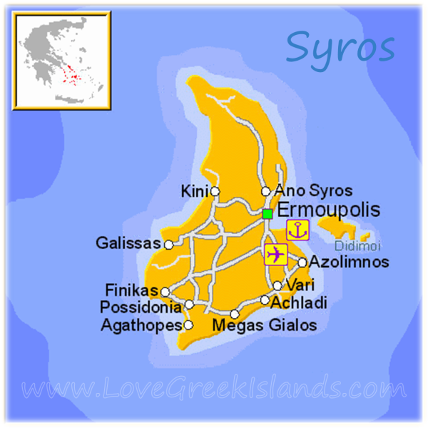 Map of Syros